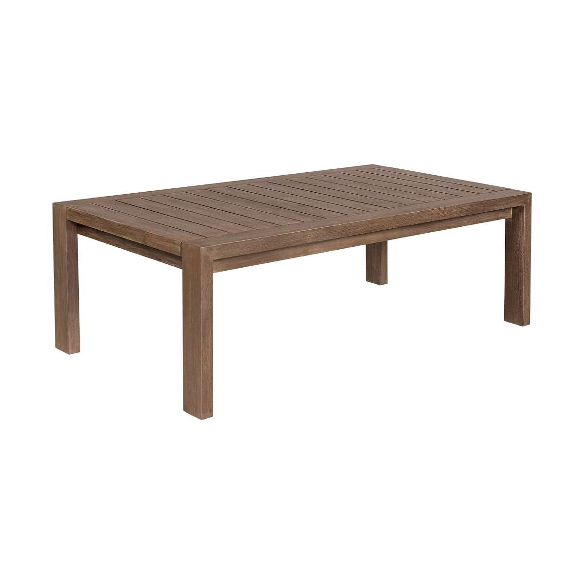 Relic Outdoor Patio Coffee Table in Weathered Eucalyptus Wood By Armen Living | Outdoor Tables | Modishstore - 3