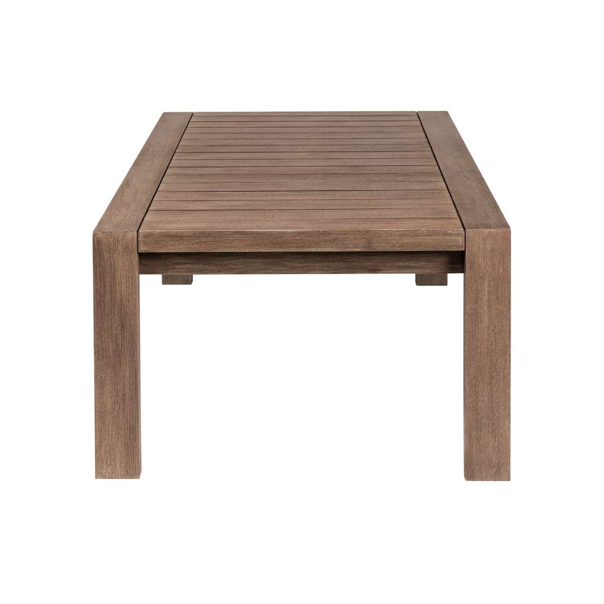Relic Outdoor Patio Coffee Table in Weathered Eucalyptus Wood By Armen Living | Outdoor Tables | Modishstore - 4