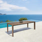 Relic Outdoor Patio Dining Table in Weathered Eucalyptus Wood By Armen Living | Outdoor Tables | Modishstore