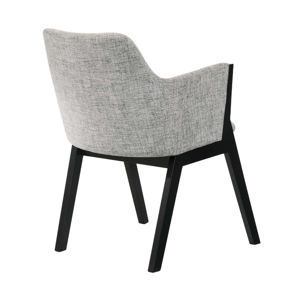 Renzo Light Gray Fabric and Black Wood Dining Side Chairs - Set of 2 By Armen Living | Side Chairs |  Modishstore  - 3