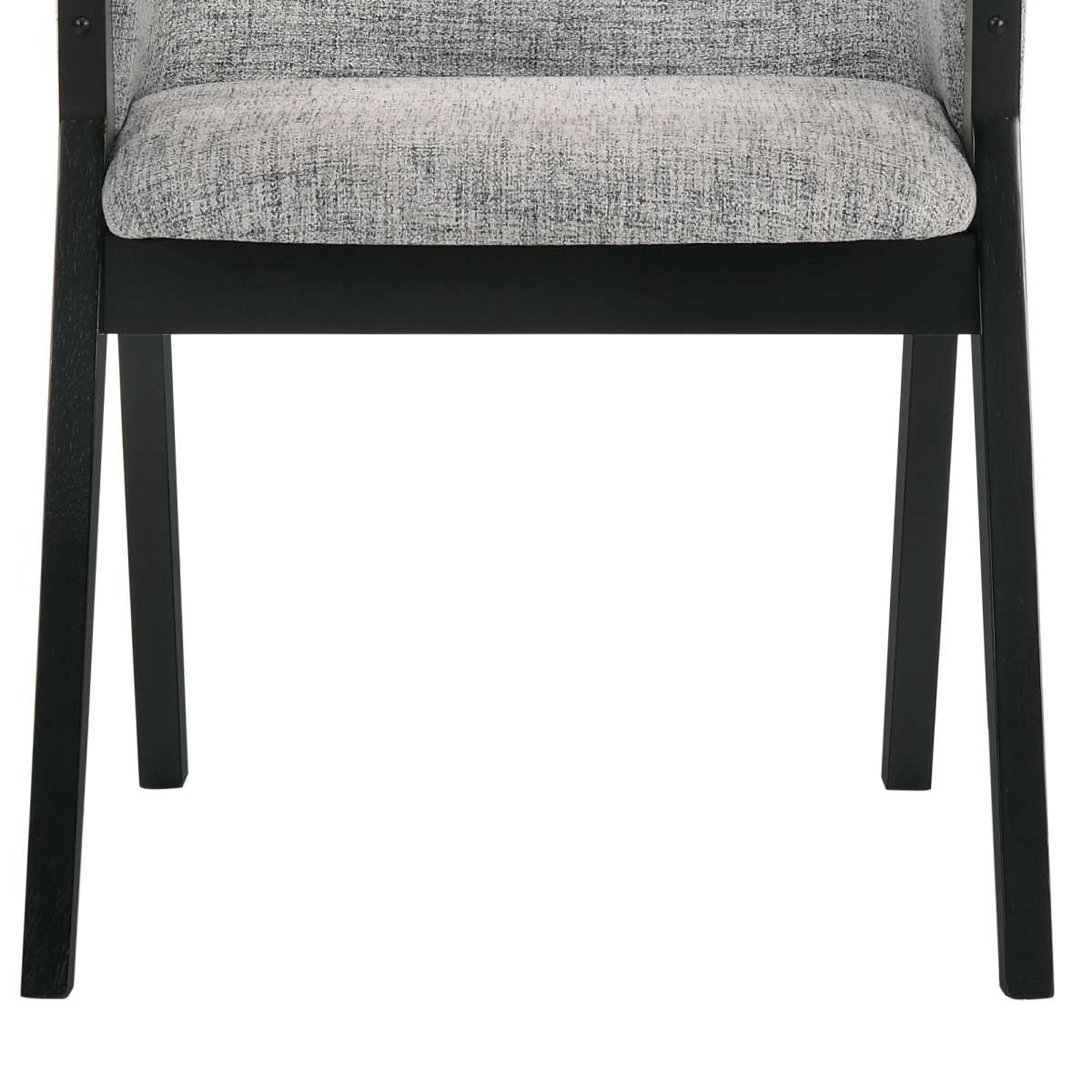 Renzo Light Gray Fabric and Black Wood Dining Side Chairs - Set of 2 By Armen Living | Side Chairs |  Modishstore  - 6