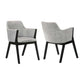 Renzo Light Gray Fabric and Black Wood Dining Side Chairs - Set of 2 By Armen Living | Side Chairs |  Modishstore  - 7