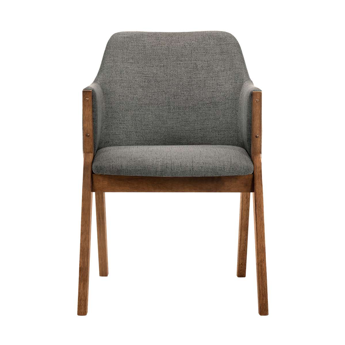 Renzo Charcoal Fabric and Walnut Wood Dining Side Chairs - Set of 2 By Armen Living | Side Chairs |  Modishstore  - 4