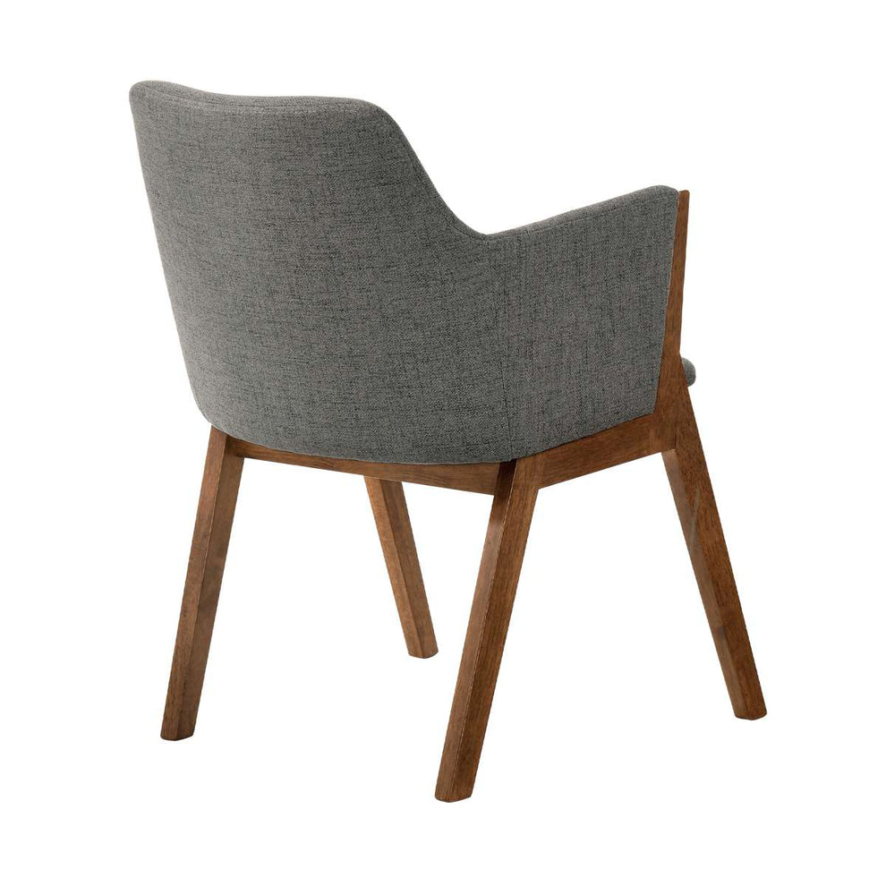Renzo Charcoal Fabric and Walnut Wood Dining Side Chairs - Set of 2 By Armen Living | Side Chairs |  Modishstore  - 5