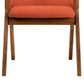 Renzo Orange Fabric and Walnut Wood Dining Side Chairs - Set of 2 By Armen Living | Side Chairs |  Modishstore  - 8