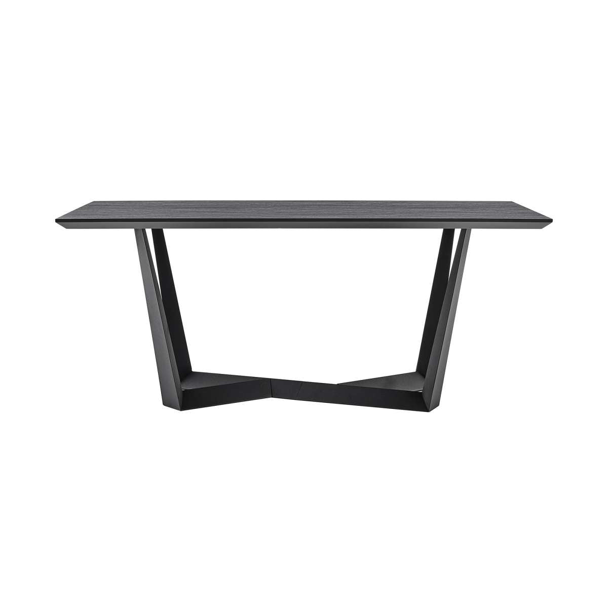 Radford Dark Gray Rectangular Dining Table with Black Finish By Armen Living | Dining Tables | Modishstore - 2