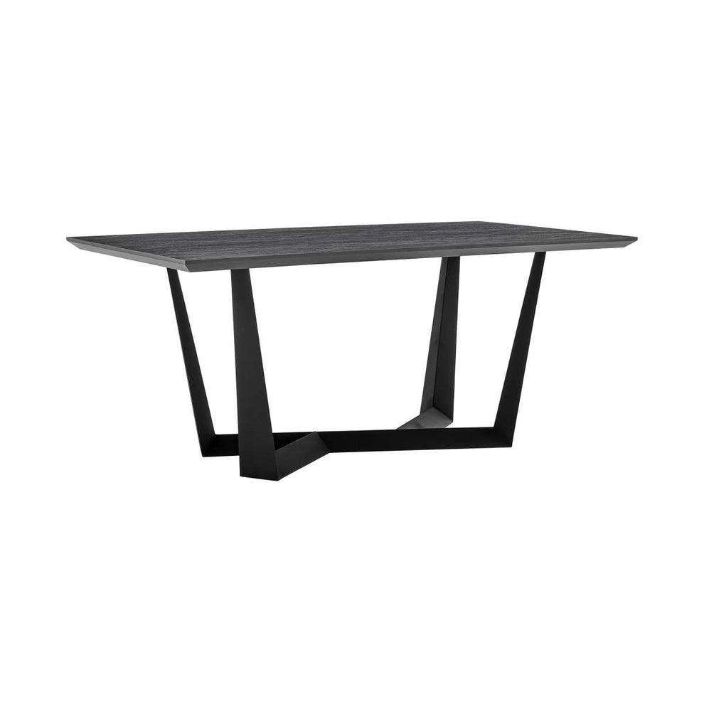 Radford Dark Gray Rectangular Dining Table with Black Finish By Armen Living | Dining Tables | Modishstore - 3
