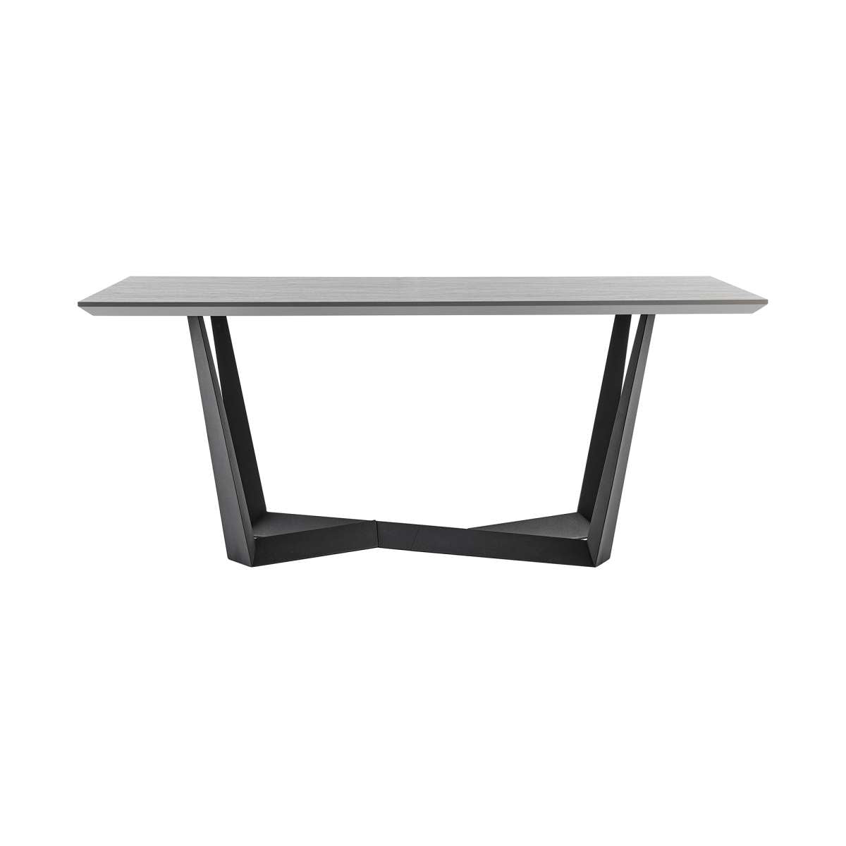 Radford Light Gray Rectangular Dining Table with Black Finish By Armen Living | Dining Tables | Modishstore - 2