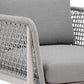 Rhodes Outdoor Patio Armchair in Aluminum with Light Gray Rope and Cushions By Armen Living | Outdoor Chairs | Modishstore - 6