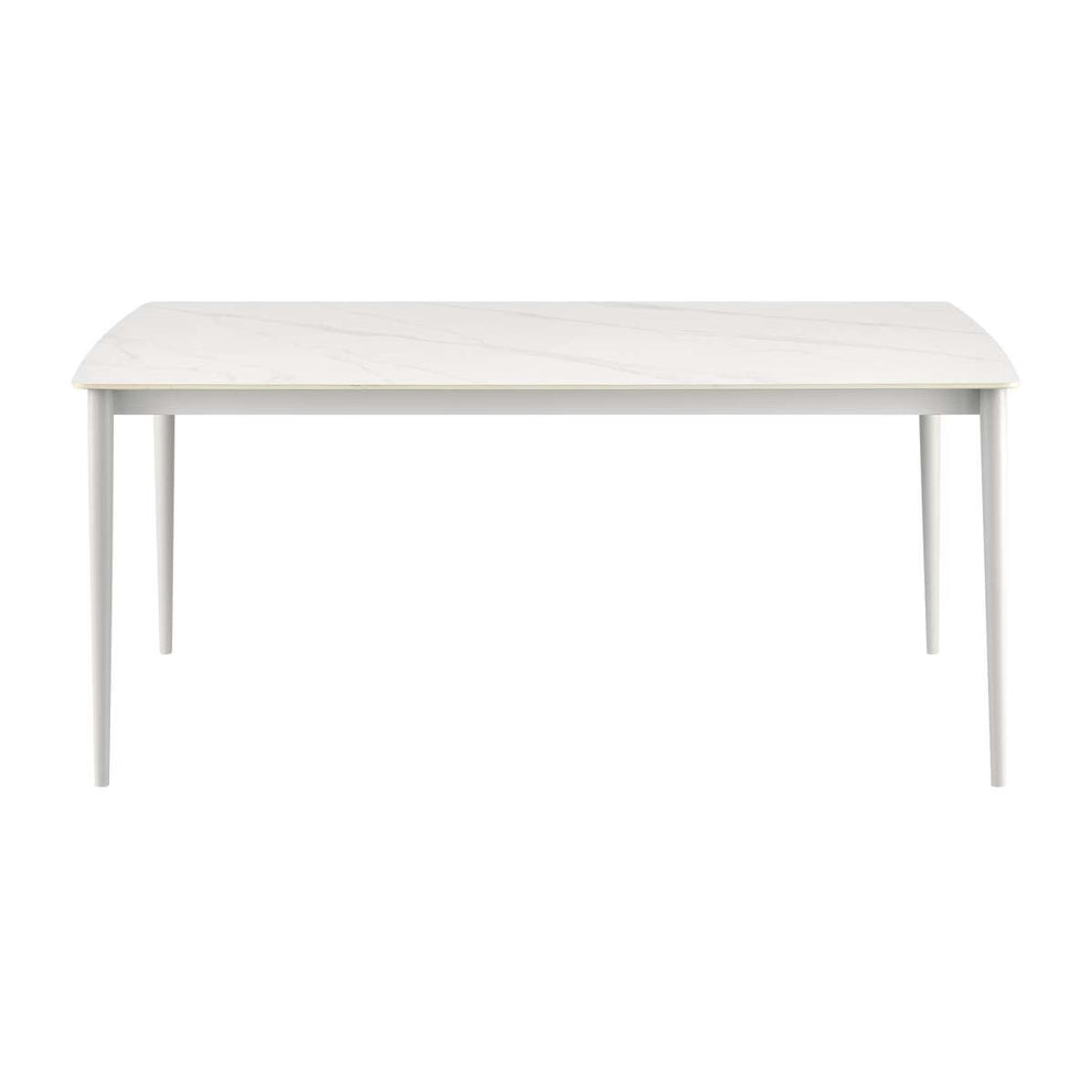 Rhodes Outdoor Patio Rectangular Dining Table in Snowy Sintered Stone and Porcelain Finish By Armen Living | Outdoor Tables | Modishstore - 3