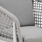 Rhodes Outdoor Patio Dining Chair in Aluminum with Light Gray Rope and Cushions - Set of 2 By Armen Living | Outdoor Chairs | Modishstore - 10