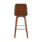 Renee 30" Swivel Grey Faux Leather and Walnut Wood Bar Stool By Armen Living | Bar Stools | Modishstore - 5