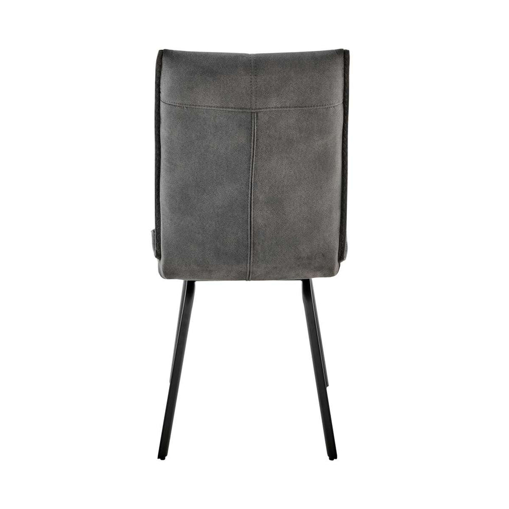 Rylee Dining Room Accent Chair in Charcoal Fabric and Black Finish - Set of 2 By Armen Living | Dining Chairs | Modishstore - 4