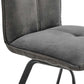 Rylee Dining Room Accent Chair in Charcoal Fabric and Black Finish - Set of 2 By Armen Living | Dining Chairs | Modishstore - 5