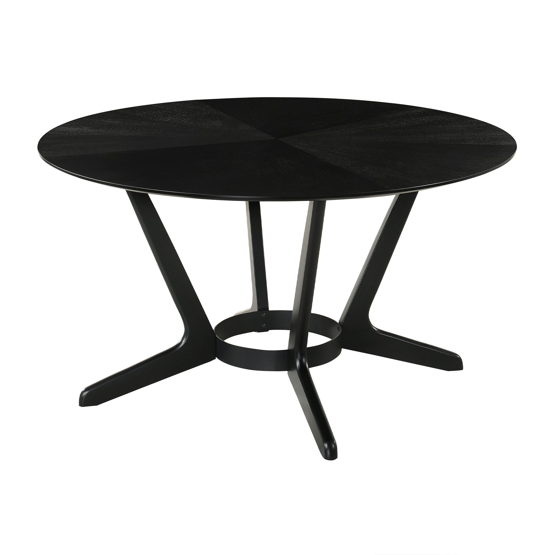Santana Round Wood Dining Table in Black Finish By Armen Living | Dining Tables | Modishstore - 3