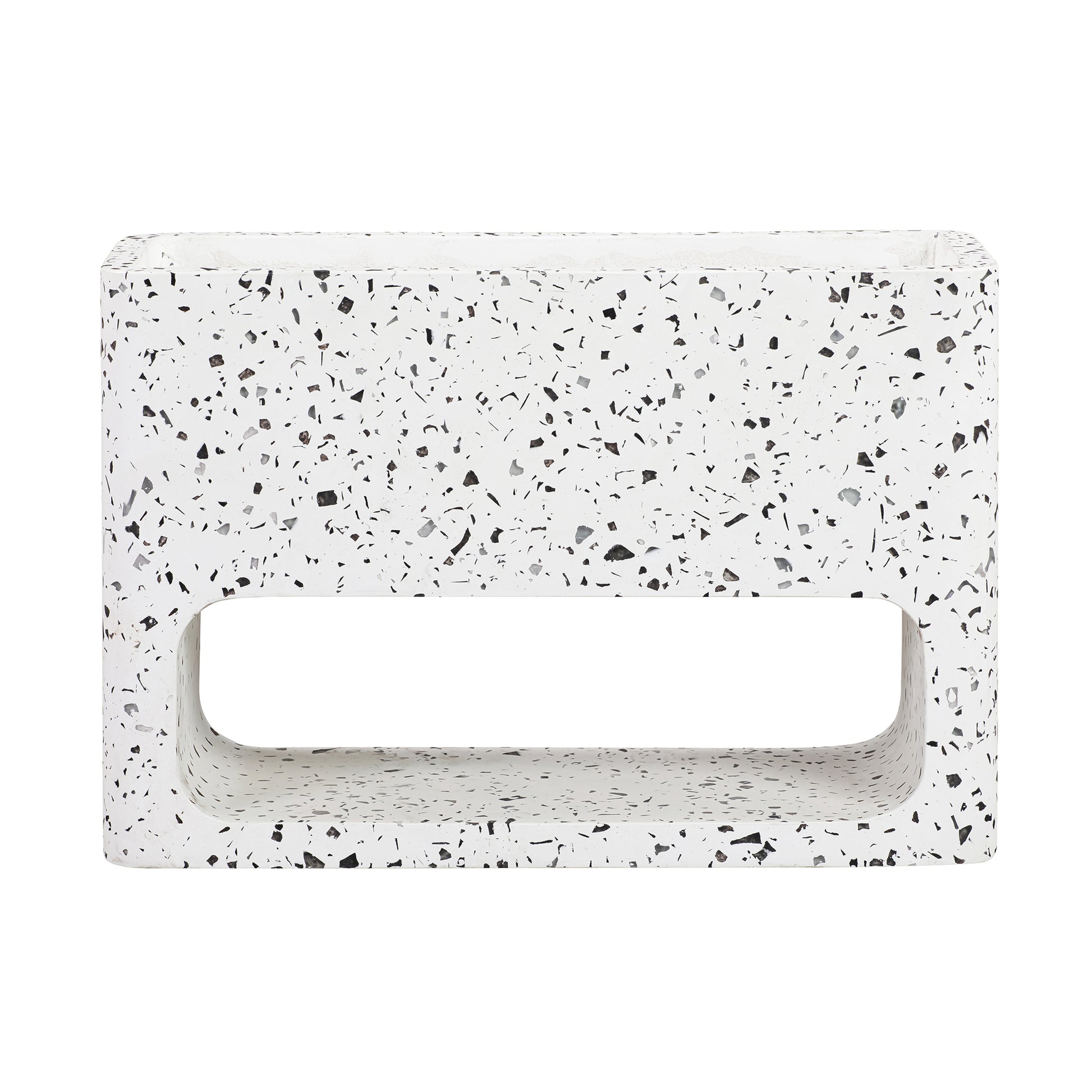 Sunstone Indoor or Outdoor Planter in Terrazzo Concrete By Armen Living | Planters, Troughs & Cachepots | Modishstore - 2