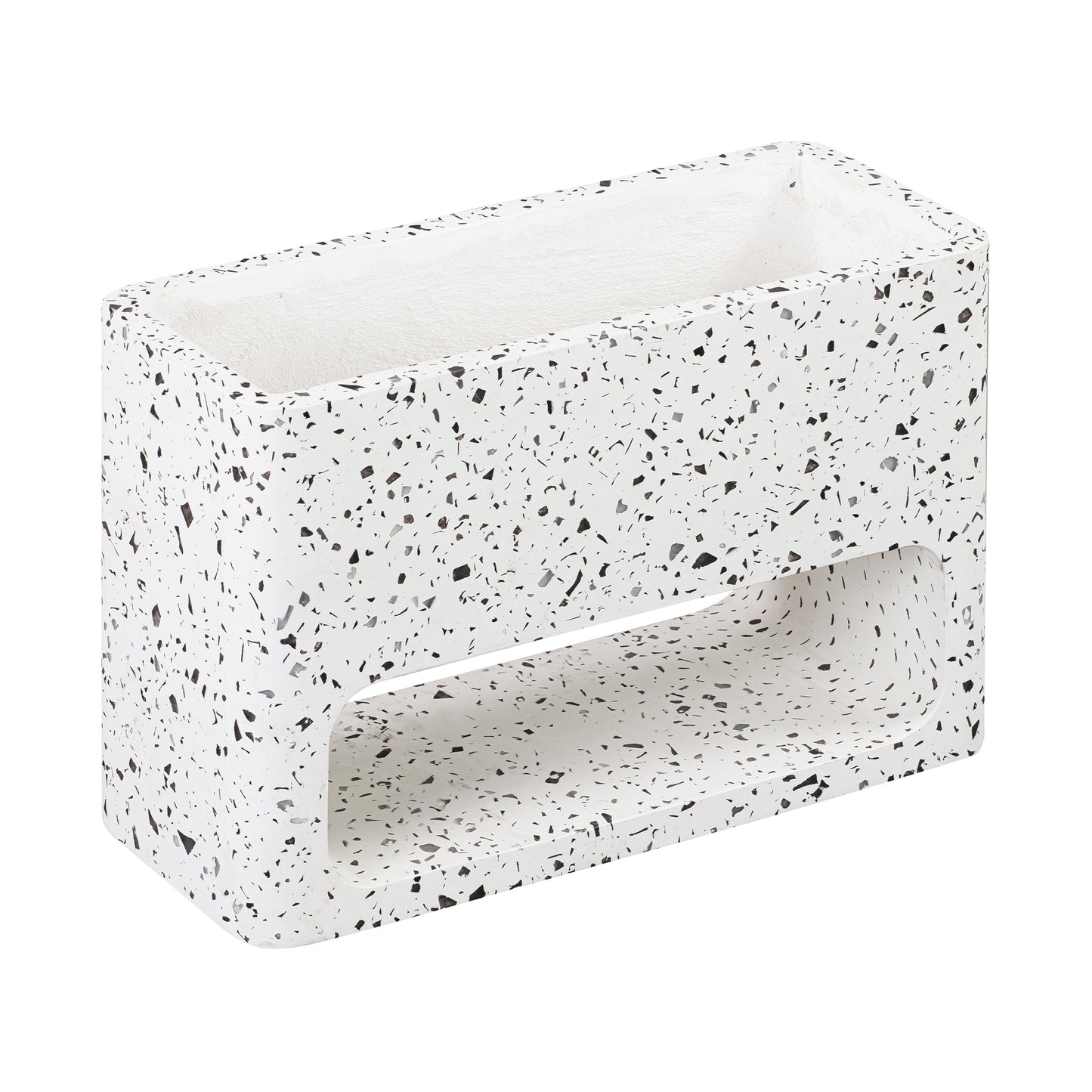Sunstone Indoor or Outdoor Planter in Terrazzo Concrete By Armen Living | Planters, Troughs & Cachepots | Modishstore - 3