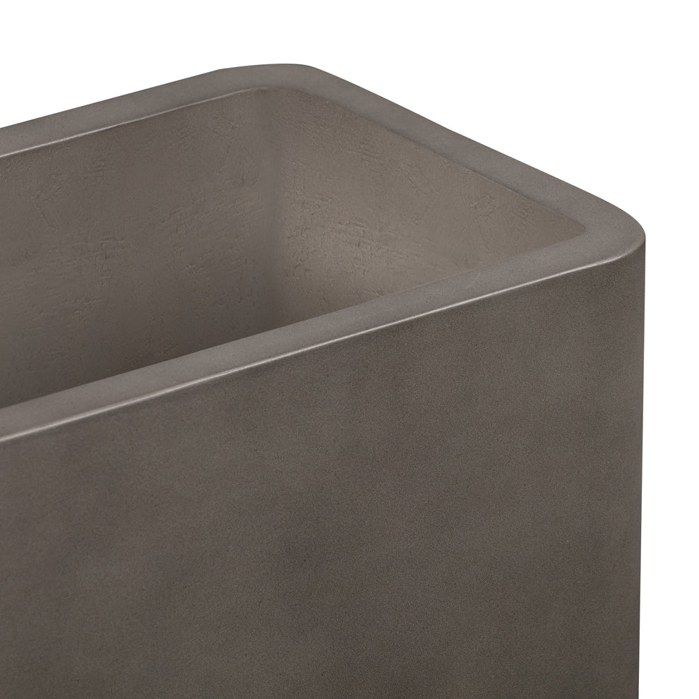 Sunstone Indoor or Outdoor Planter in Grey Concrete By Armen Living | Planters, Troughs & Cachepots | Modishstore - 4