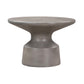 Sephie Round Pedastal Coffee Table in Grey Concrete By Armen Living | Coffee Tables | Modishstore - 2
