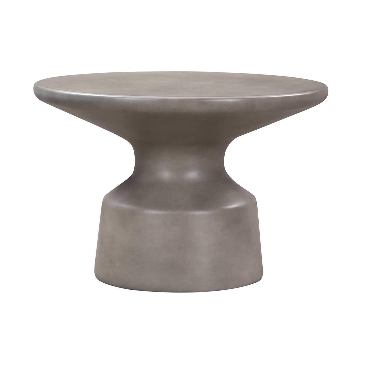 Sephie Round Pedastal Coffee Table in Grey Concrete By Armen Living | Coffee Tables | Modishstore - 2
