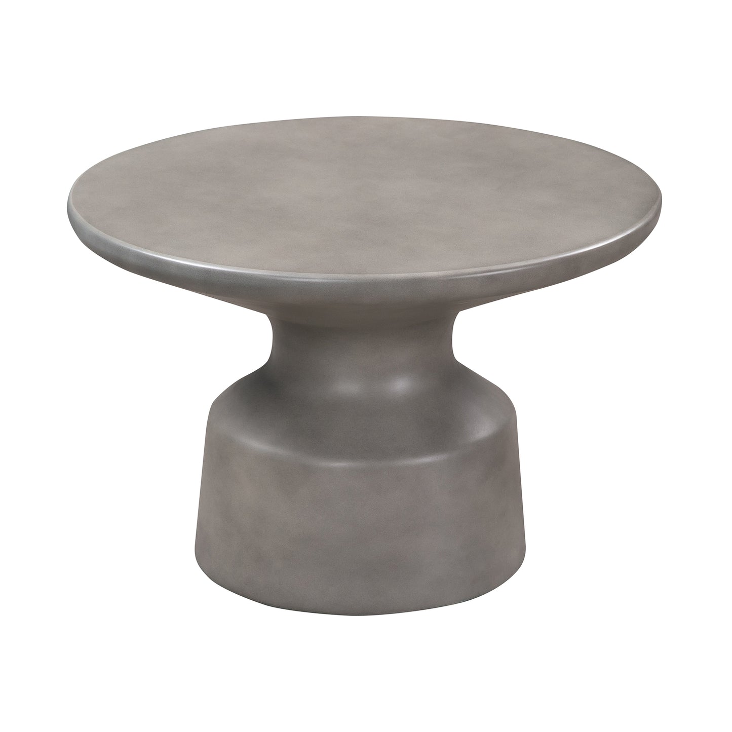 Sephie Round Pedastal Coffee Table in Grey Concrete By Armen Living | Coffee Tables | Modishstore - 3