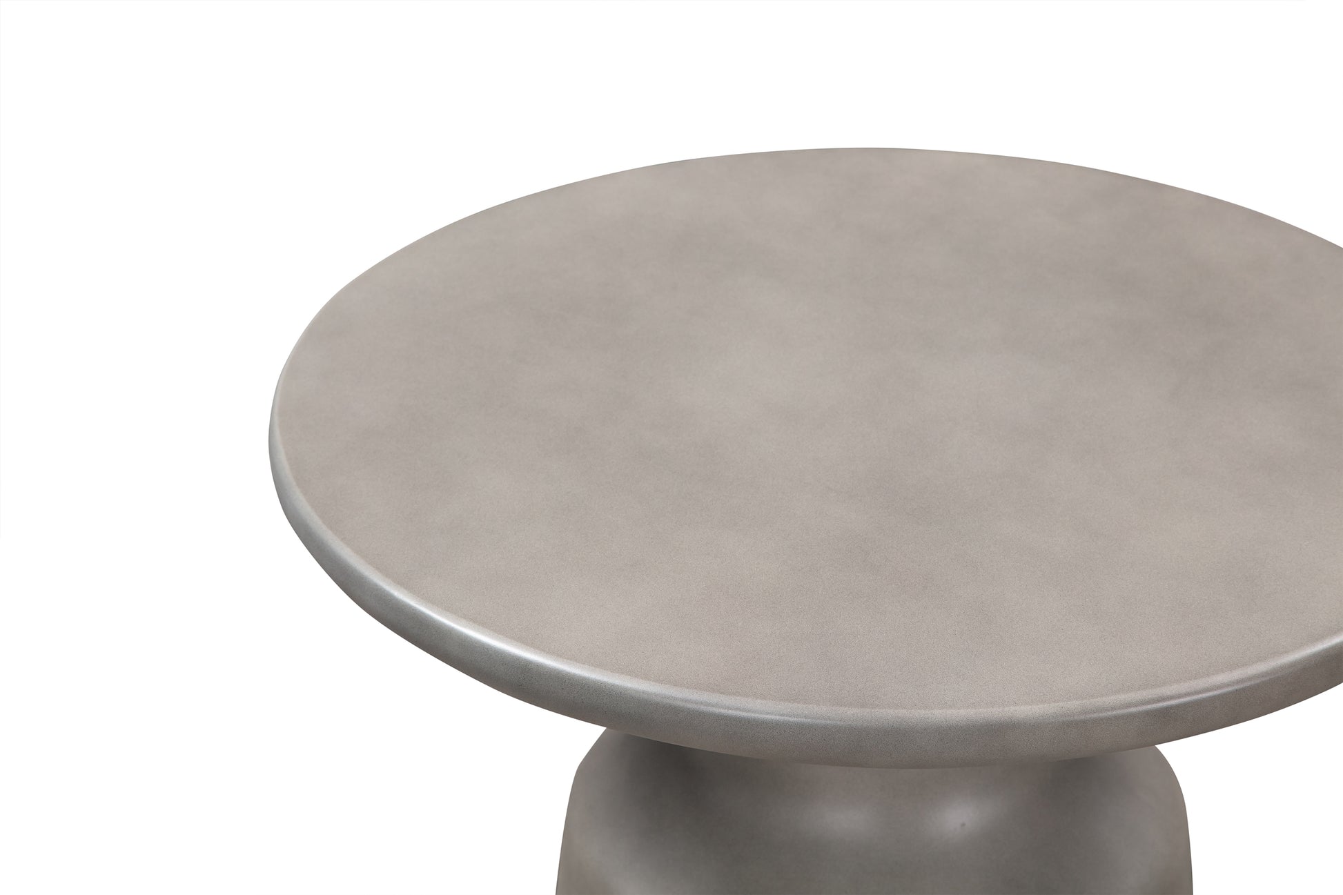 Sephie Round Pedastal Coffee Table in Grey Concrete By Armen Living | Coffee Tables | Modishstore - 4