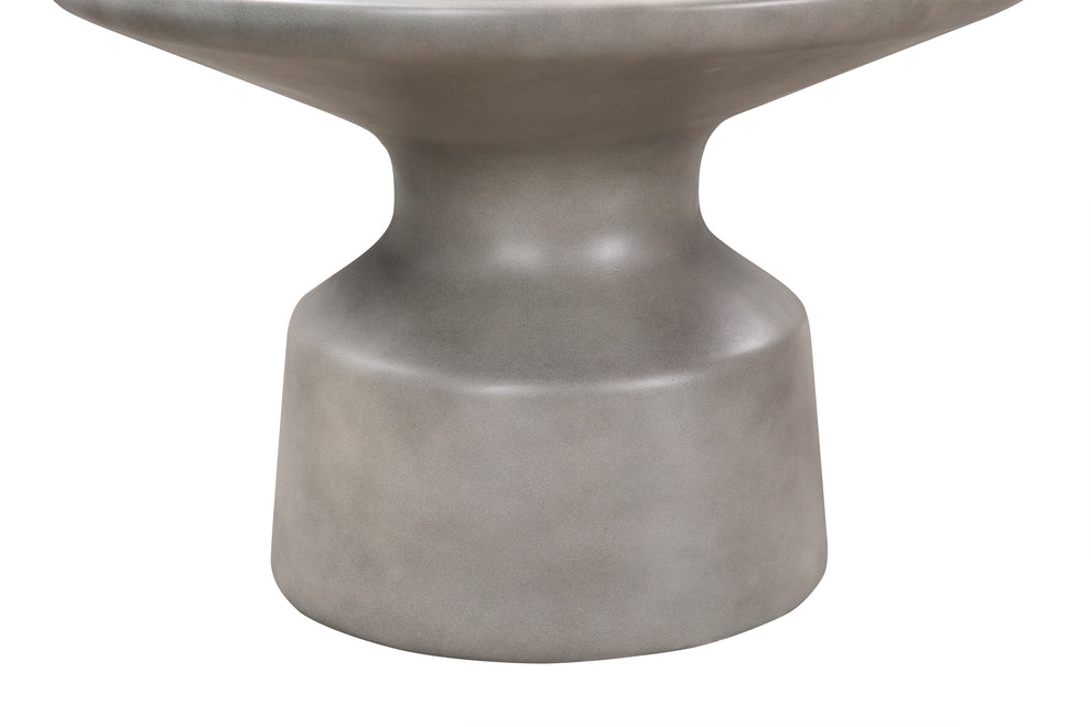 Sephie Round Pedastal Coffee Table in Grey Concrete By Armen Living | Coffee Tables | Modishstore - 5
