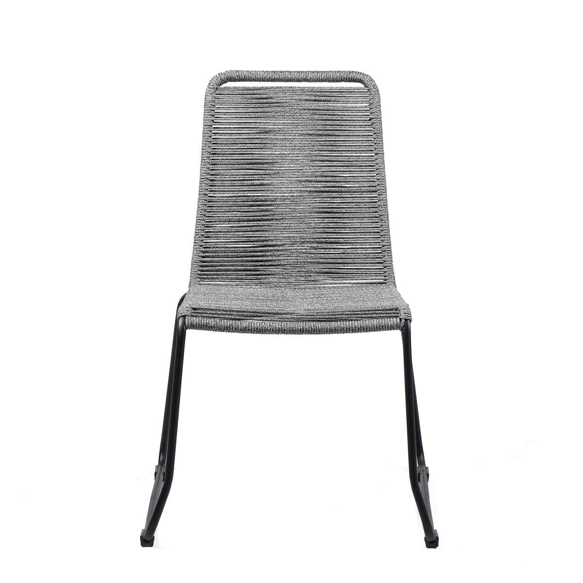 Shasta Outdoor Metal and Black Rope Stackable Dining Chair - Set of 2 By Armen Living | Outdoor Chairs |  Modishstore  - 13