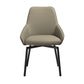 Shilo Swivel Upholstered Dining Chair in Taupe Gray Faux Leather with Black Metal Legs - Set of 2 By Armen Living | Dining Chairs | Modishstore - 5