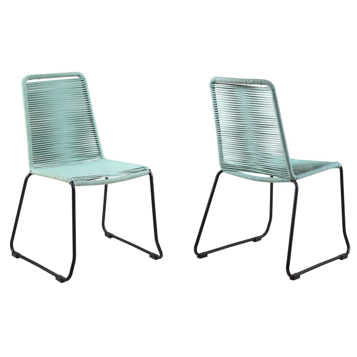 Shasta Outdoor Metal and Rope Stackable Dining Chair - Set of 2
 By Armen Living | Outdoor Chairs |  Modishstore  - 16