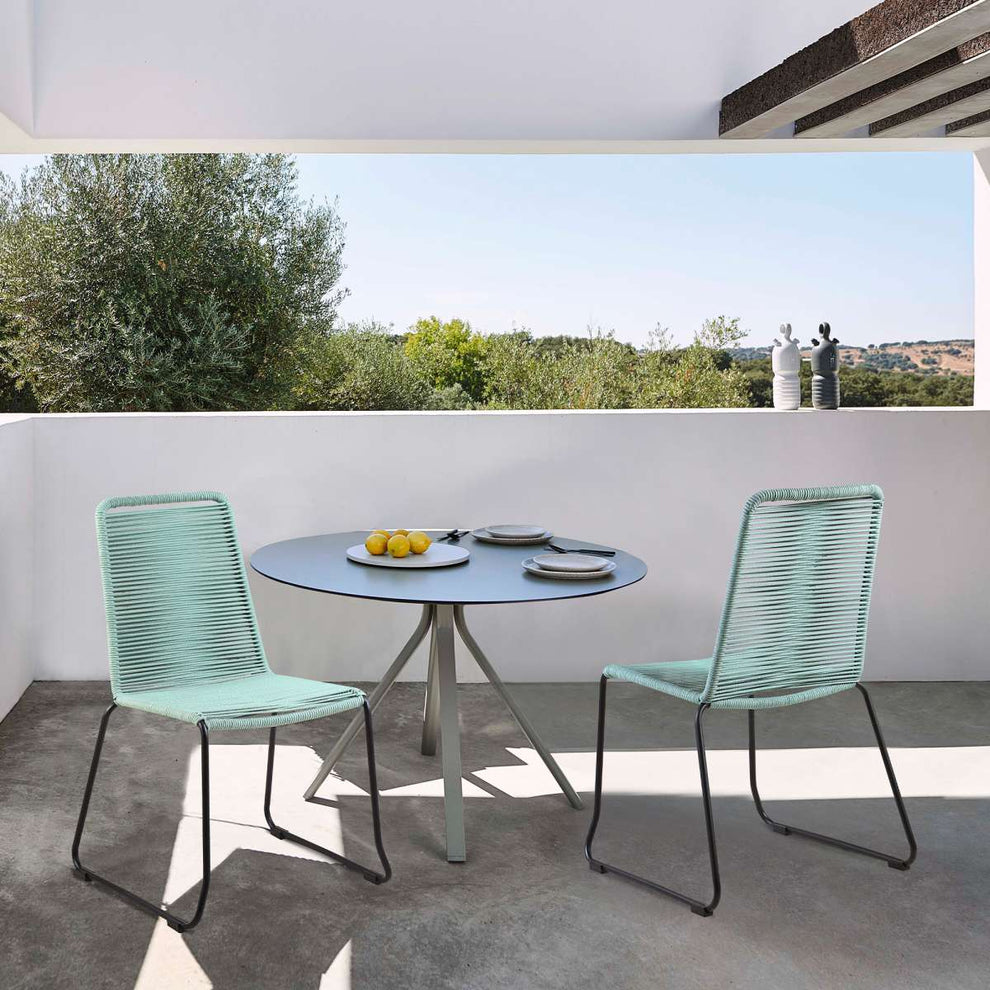 Shasta Outdoor Metal and Rope Stackable Dining Chair - Set of 2
 By Armen Living | Outdoor Chairs |  Modishstore  - 15