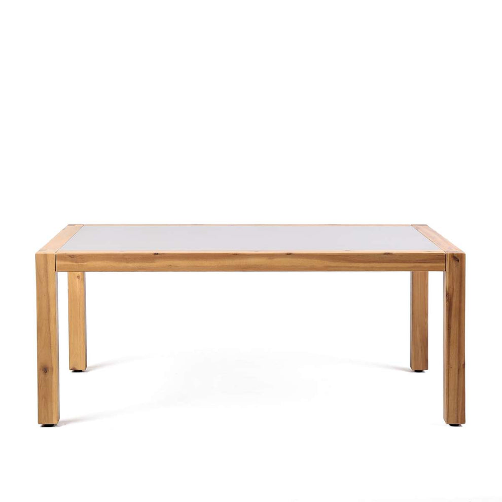 Sienna Outdoor Coffee Table with Teak Finish and Stone Top By Armen Living | Outdoor Tables |  Modishstore  - 3
