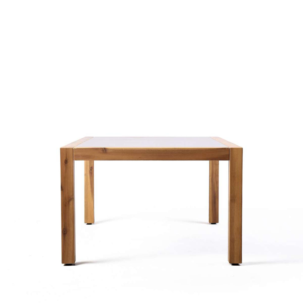 Sienna Outdoor Coffee Table with Teak Finish and Stone Top By Armen Living | Outdoor Tables |  Modishstore  - 5