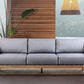 Sienna Outdoor Eucalyptus Sofa in Teak Finish with Grey Cushions By Armen Living | Outdoor Sofas, Loveseats & Sectionals |  Modishstore  - 2
