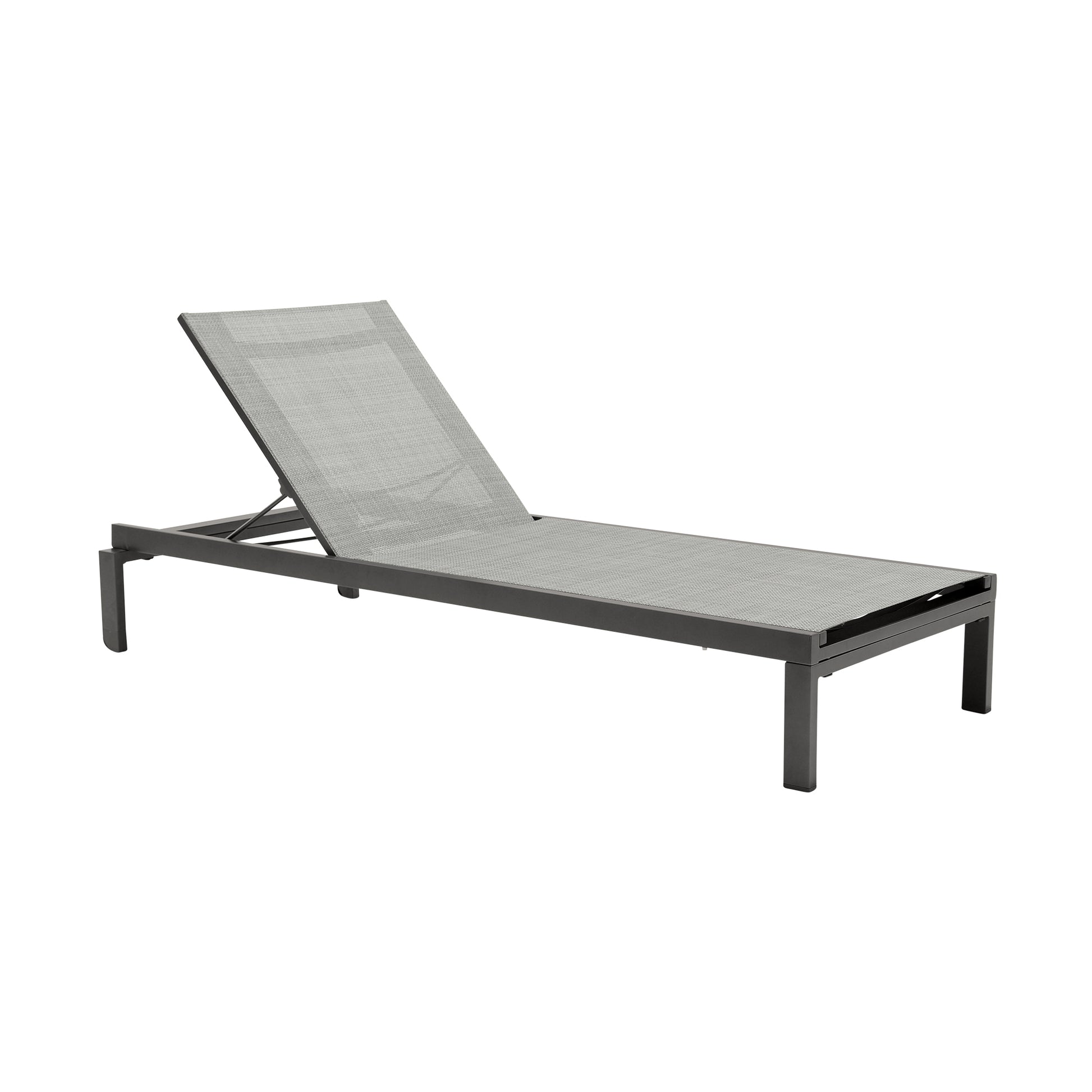 Solana Outdoor Dark Grey Aluminum Stacking Chaise Lounge Chair Set of 2 By Armen Living | Outdoor Chaise Lounges | Modishstore - 3