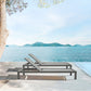 Solana Outdoor Dark Grey Aluminum Stacking Chaise Lounge Chair Set of 2 By Armen Living | Outdoor Chaise Lounges | Modishstore