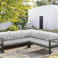 Solana Outdoor Sectional in Cosmos Finish with Grey Cushions By Armen Living | Outdoor Sofas, Loveseats & Sectionals |  Modishstore 