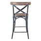 Sloan 26” Industrial Grey and Pine Wood X-Back Counter Height Counter Stool By Armen Living | Bar Stools | Modishstore - 2