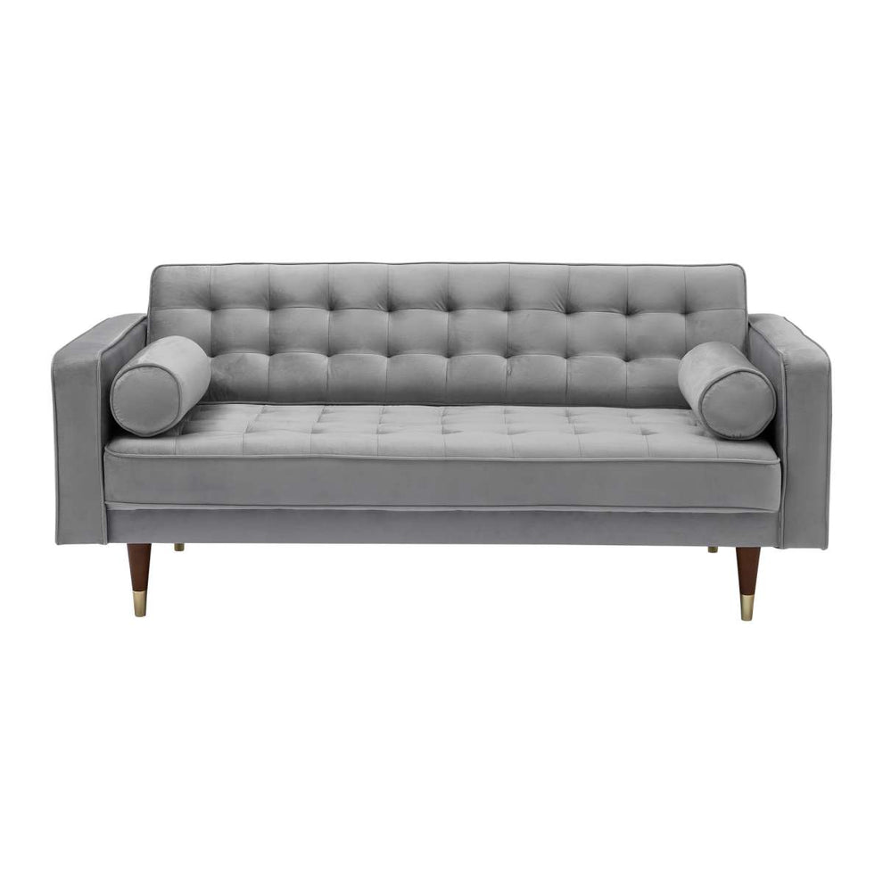 Somerset Gray Velvet Mid Century Modern Loveseat By Armen Living | Loveseats | Modishstore - 2