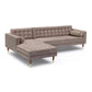 Somerset Taupe Velvet Mid Century Modern Right Sectional Sofa By Armen Living | Sectional | Modishstore - 3