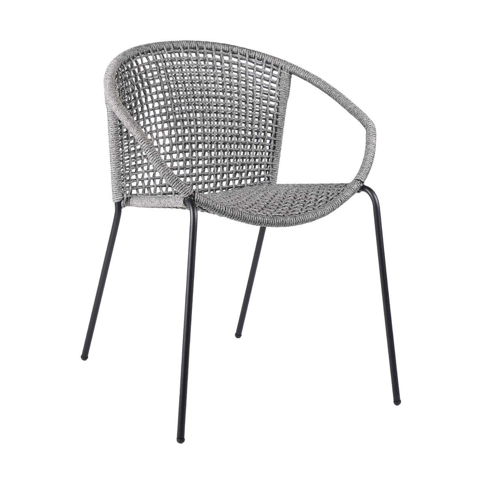 Snack Indoor Outdoor Stackable Steel Dining Chair with Black Rope - Set of 2 By Armen Living | Outdoor Chairs |  Modishstore  - 21