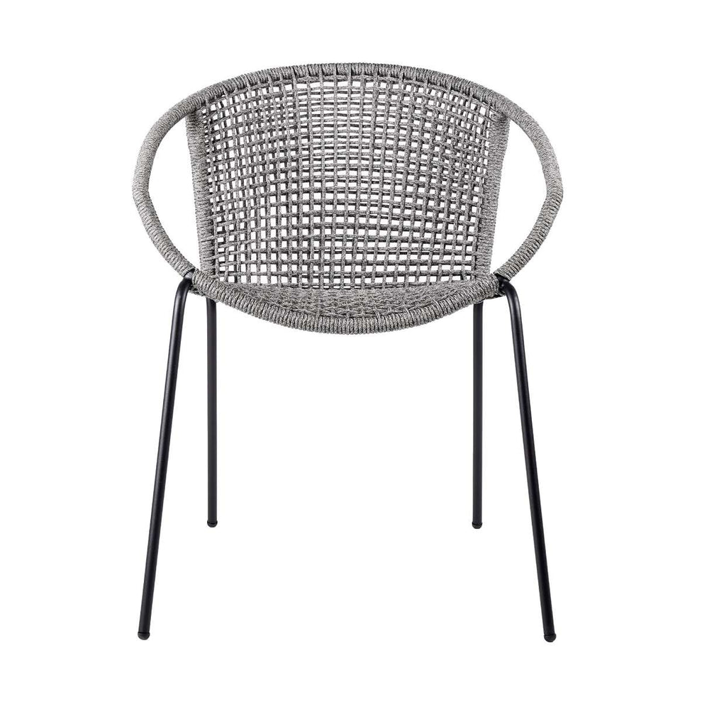 Snack Indoor Outdoor Stackable Steel Dining Chair with Black Rope - Set of 2 By Armen Living | Outdoor Chairs |  Modishstore  - 23