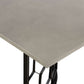 Solange Concrete and Black Metal Rectangular Dining Table By Armen Living | Dining Tables | Modishstore - 4