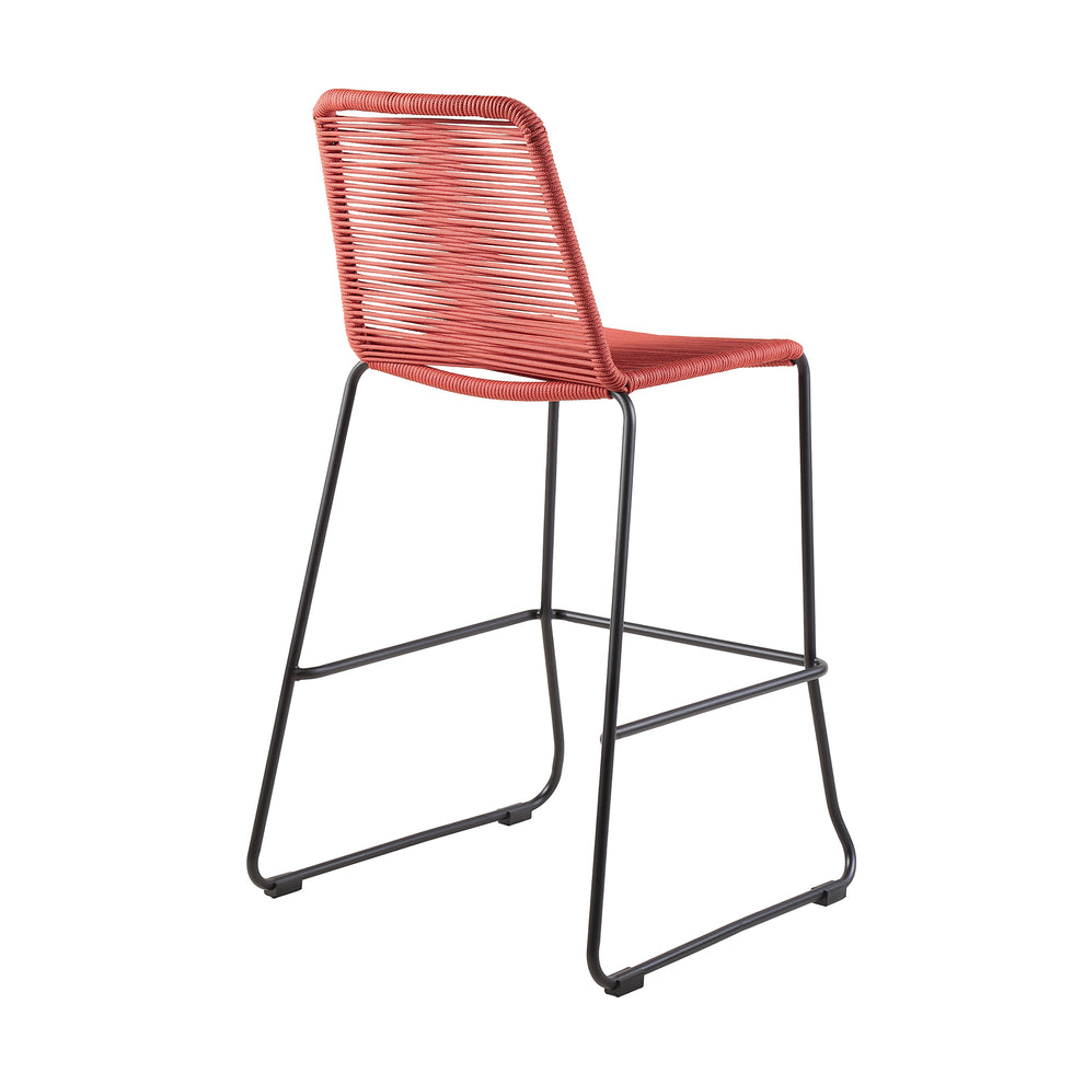 Shasta 30" and 26" Outdoor Metal and Rope Stackable Barstool By Armen Living | Bar Stools | Modishstore - 5
