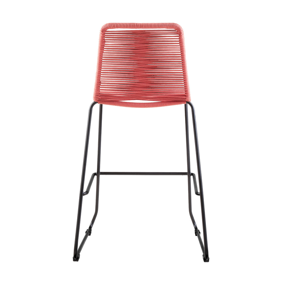 Shasta 30" and 26" Outdoor Metal and Rope Stackable Barstool By Armen Living | Bar Stools | Modishstore - 6