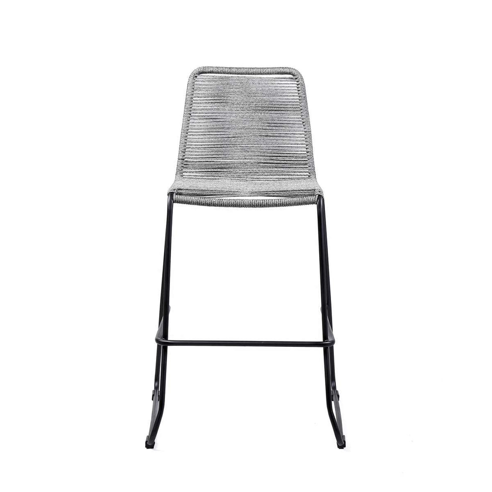Shasta 30" Outdoor Metal and Black Rope Stackable Barstool By Armen Living | Bar Stools |  Modishstore  - 16