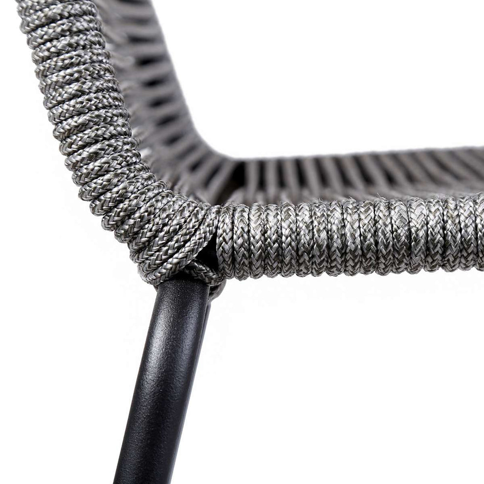 Shasta 30" Outdoor Metal and Black Rope Stackable Barstool By Armen Living | Bar Stools |  Modishstore  - 13