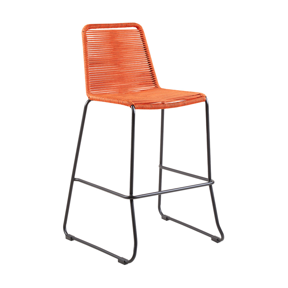 Shasta 30" and 26" Outdoor Metal and Rope Stackable Barstool By Armen Living | Bar Stools | Modishstore - 2