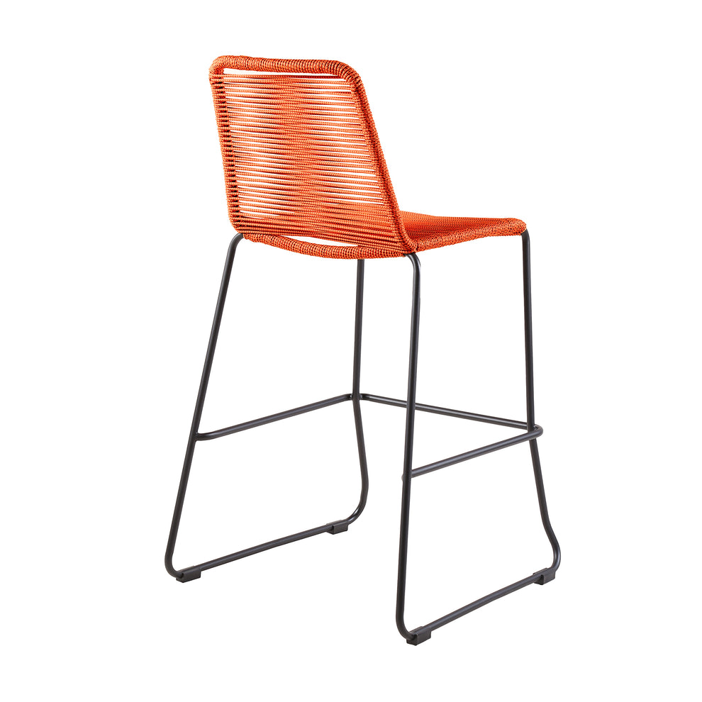 Shasta 30" and 26" Outdoor Metal and Rope Stackable Barstool By Armen Living | Bar Stools | Modishstore - 5