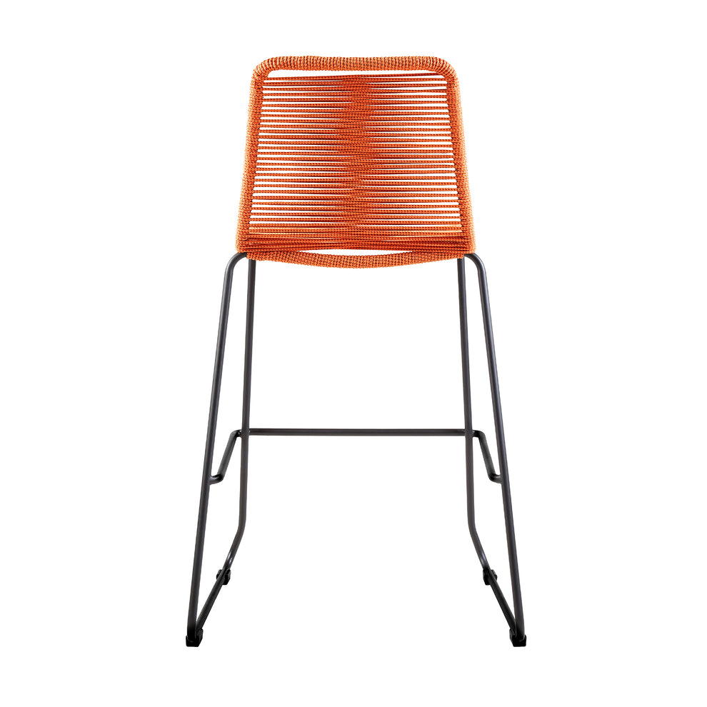 Shasta 30" and 26" Outdoor Metal and Rope Stackable Barstool By Armen Living | Bar Stools | Modishstore - 6